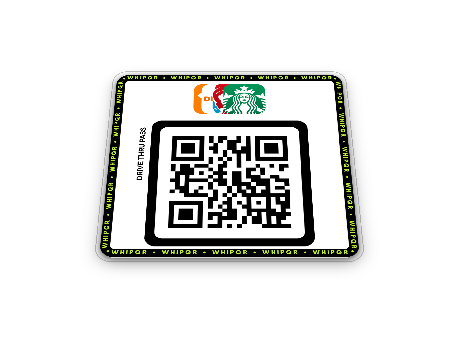 DriveThru Rewards Premium Sticker – 1QR (Transparent Matte)