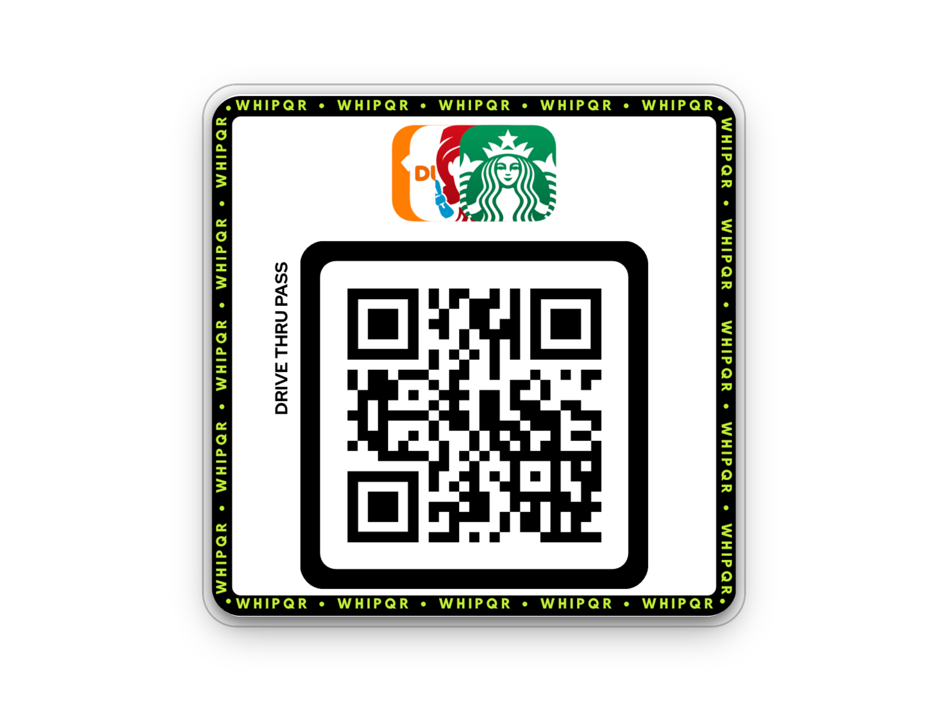 DriveThru Rewards Premium Sticker – 1QR (Transparent Matte)